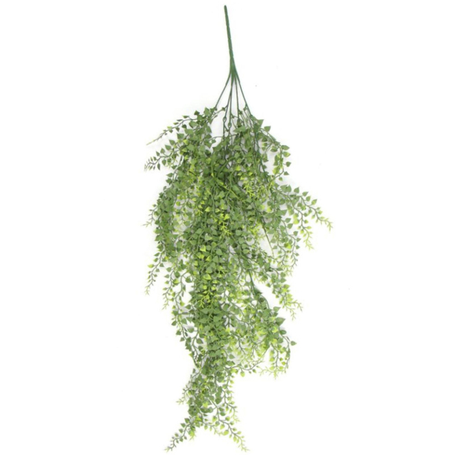 Leaf Trailing Button Fern Hanging Artificial Plant 3ft - Size: 82 x 30 x 10cm - Green - Wilko - image 1