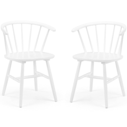 Julian Bowen Modena Set of 2 White Dining Chair - Wilko - thumbnail 3