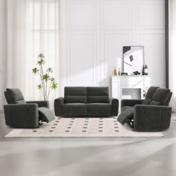 Holborton Manual Recliner Sofa Dark Olive 2 Seater - Wilko - thumbnail 1