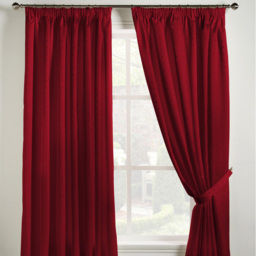 Alan Symonds Madison Red Taped Top Curtains 168 x 229cm - Size: W 168 x D 229cm - Wilko - thumbnail 3