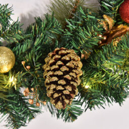 Everglow Green Christmas Wreath 60cm - Wilko - thumbnail 4
