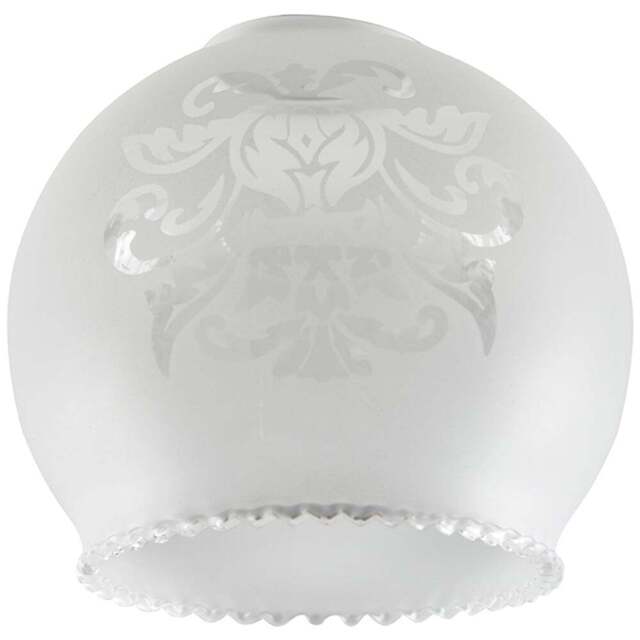 ValueLights Bola Acid Etched Glass Shade 3 Pack - Size: 11 x 13 x 13cm - White - Wilko - image 1