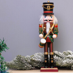 St Helens Multicolour Christmas Nutcracker with Drum - Size: 7 x 7 x 30cm - Wilko - thumbnail 4