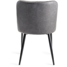 Bentley Designs Cezanne Set of 2 Dark Grey Velvet Dining Chair - Wilko - thumbnail 6