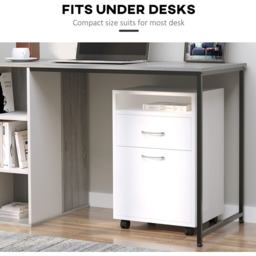 Portland Single Door Single Drawer White Printer Stand - Size: 40 x 35 x 60cm - Wilko - thumbnail 7