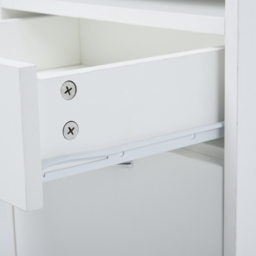 Portland Single Door Single Drawer White Printer Stand - Size: 40 x 35 x 60cm - Wilko - thumbnail 4