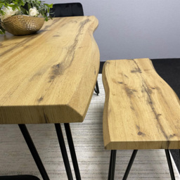 Kosy Koala 4 Seater Wood and Velvet Dining Bench Set Dark Grey - Multi - Wilko - thumbnail 4