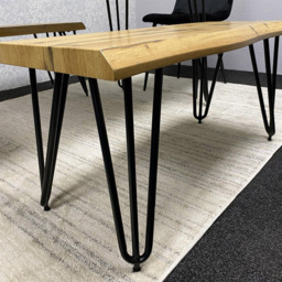 Kosy Koala 4 Seater Wood and Velvet Dining Bench Set Dark Grey - Multi - Wilko - thumbnail 5