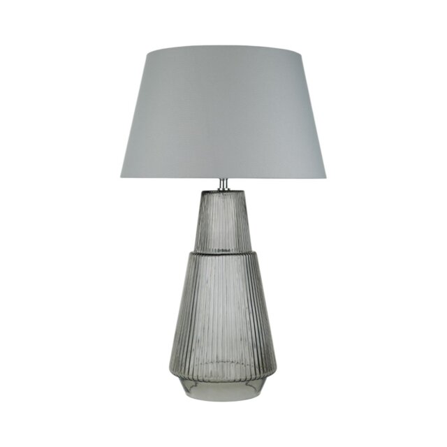 Dallary Glass Table Lamp Grey - Wilko - image 1
