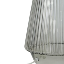 Dallary Glass Table Lamp Grey - Wilko - thumbnail 7