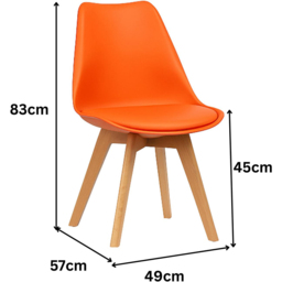 Portland 4 Seater Faux Leather Plastic Wooden Dining Set Multicolour - Mix - Wilko - thumbnail 6