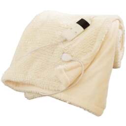 Deyongs Sandringham Cream Faux Fur Heated Throw 130 x 170cm - Wilko - thumbnail 1