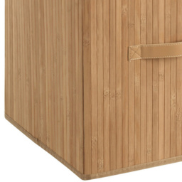 Premier Housewares Kankyo Natural Bamboo Storage Box with Handles - Size: 31 x 31 x 31cm - Brown - Wilko - thumbnail 6