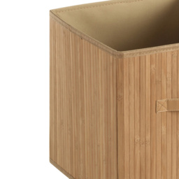 Premier Housewares Kankyo Natural Bamboo Storage Box with Handles - Size: 31 x 31 x 31cm - Brown - Wilko - thumbnail 3