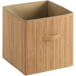 Premier Housewares Kankyo Natural Bamboo Storage Box with Handles - Size: 31 x 31 x 31cm - Brown - Wilko