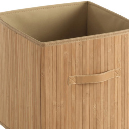 Premier Housewares Kankyo Natural Bamboo Storage Box with Handles - Size: 31 x 31 x 31cm - Brown - Wilko - thumbnail 7