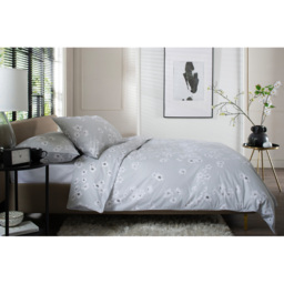 The Lyndon Company Petite Fleure King Size Grey Duvet Set - Wilko - thumbnail 3