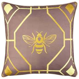 furn. Bee Deco Blush Geometric Cushion - Size: 43 x 43cm - Pink - Wilko