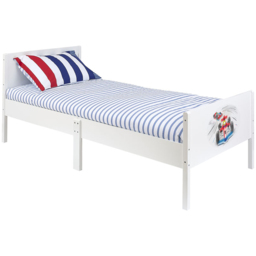Liberty House Toys Single White Racing Cars Kids Bed - Wilko - thumbnail 3