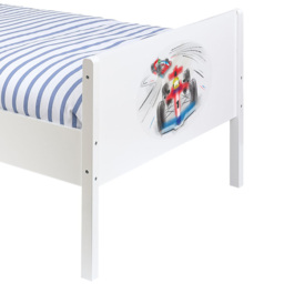 Liberty House Toys Single White Racing Cars Kids Bed - Wilko - thumbnail 6