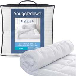 Snuggledown King Luxurious Hotel Mattress Topper - White - Wilko