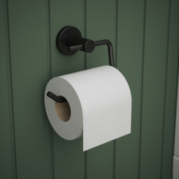 Rothley Matt Black Round Toilet Roll Holder - Size: 16 x 7 x 14cm - Wilko - thumbnail 3