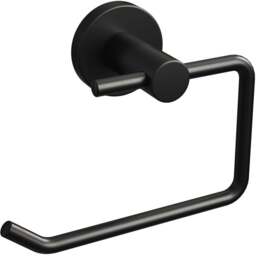 Rothley Matt Black Round Toilet Roll Holder - Size: 16 x 7 x 14cm - Wilko - thumbnail 1