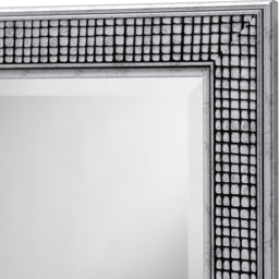 Yearn Silver Cobble Stoned Framed Wall Mirror 90.5 x 65cm - Wilko - thumbnail 4