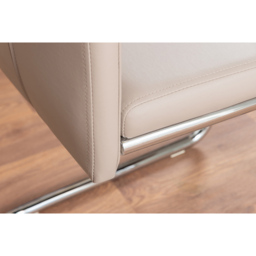 Furniturebox Fontana Set of 2 Cappuccino and Chrome Faux Leather Dining Chair - Brown - Wilko - thumbnail 6