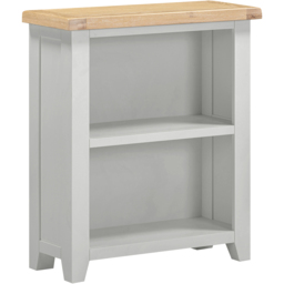 Seconique Windsor 2 Shelf Pebble Grey and Oak Low Bookcase - Size: 91 x 80 x 32cm - Pebble Grey/Oak - Wilko - thumbnail 3