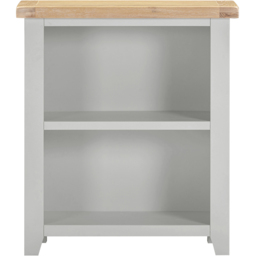 Seconique Windsor 2 Shelf Pebble Grey and Oak Low Bookcase - Size: 91 x 80 x 32cm - Pebble Grey/Oak - Wilko - thumbnail 4