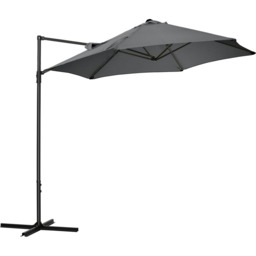 Outsunny 2.5m Garden Parasol Dark Grey - Size: 3m - Wilko - thumbnail 1