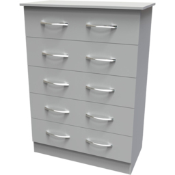 Crowndale Avon 5 Drawer Dusk Grey Chest of Drawers Ready Assembled - Wilko - thumbnail 5