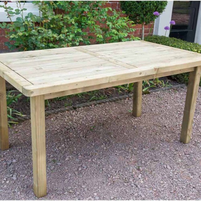 Forest Garden Rosedene Table - Size: 90 x 160 x 76cm - Brown - Wilko - image 1