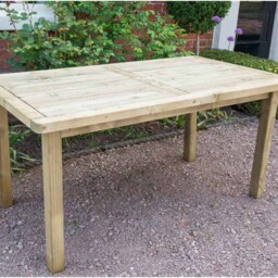 Forest Garden Rosedene Table - Size: 90 x 160 x 76cm - Brown - Wilko
