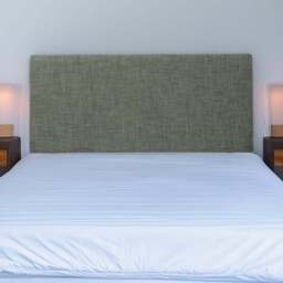 Bedmaster Valencia Small Double Charcoal Linen Plain Headboard - Grey - Wilko - thumbnail 1