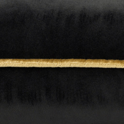 Paoletti Meridian Black Gold Velvet Cushion - Size: 55 x 55 cm - Multi - Wilko - thumbnail 4