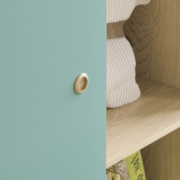 Junior Vida Neptune Single Door Blue and Oak Wardrobe - Wilko - thumbnail 6
