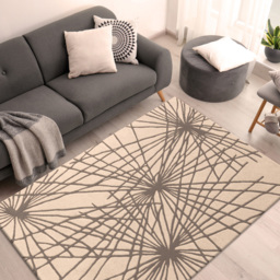 Esselle Home Aura Starburst Natural and Charcoal Rug 160 x 230cm - Grey - Wilko - thumbnail 7