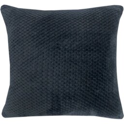 Jumbo Fleece Textured Cushion Black - My Home - Wilko - thumbnail 1