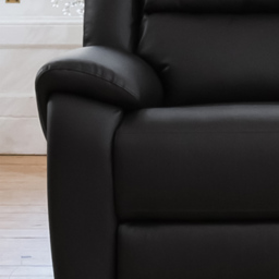Brookhaven 2 Seater Black Bonded Leather Electric Recliner Sofa - Artemis Home - Wilko - thumbnail 4