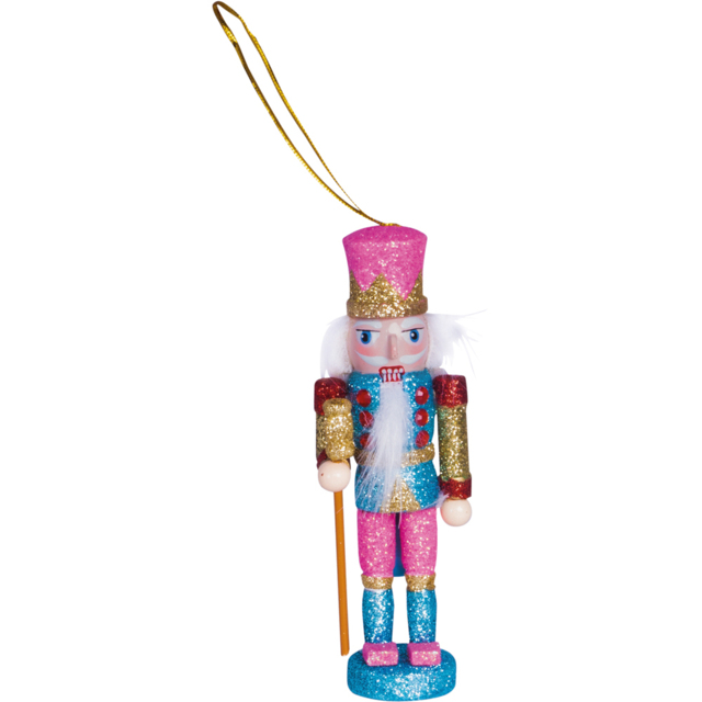 St Helens Pink Blue and Red Nutcracker - Size: 130 x 45 x 40cm - Multi - Wilko - image 1