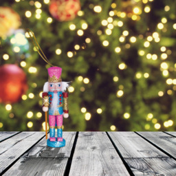 St Helens Pink Blue and Red Nutcracker - Size: 130 x 45 x 40cm - Multi - Wilko - thumbnail 4