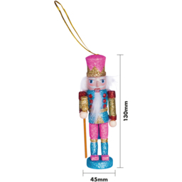 St Helens Pink Blue and Red Nutcracker - Size: 130 x 45 x 40cm - Multi - Wilko - thumbnail 6