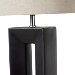 Pacific Lifestyle Block Black Ceramic Tall Table Lamp - Wilko - thumbnail 5