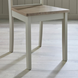 Furniturebox Marros Set of 2 Light Grey and Whitewashed Solid Wood Crossback Dining Chairs - Wilko - thumbnail 5