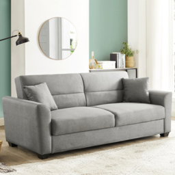Home Detail Fallon Small Double Sleeper Grey Sofa Bed with Storage - Size: 2 Seater - Wilko