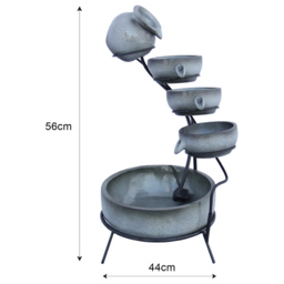 Monster Shop 4 Tier Grey Solar Water Feature - Size: 50 x 44 x 56cm - MonsterShop - Wilko - thumbnail 7