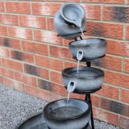 Monster Shop 4 Tier Grey Solar Water Feature - Size: 50 x 44 x 56cm - MonsterShop - Wilko - thumbnail 6