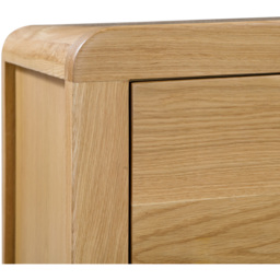 Julian Bowen Curve 5 Drawer Oak Chest of Drawers - Wood - Wilko - thumbnail 6